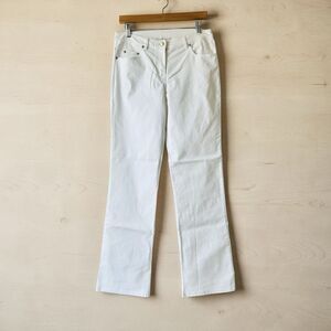 VTG Women Lilly Pulitzer White Bling Palm Tree Pocket Jeans Pants Size 6 Retro